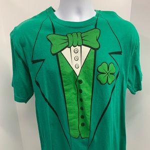 Irish Bow Suit Saint Patty T-shirt Sz L